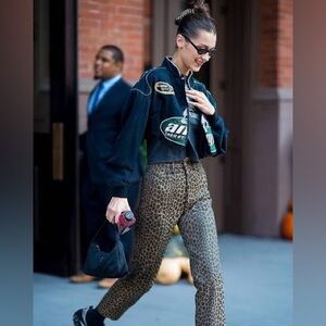 Fendi 1990s Leopard print pants sz 26.